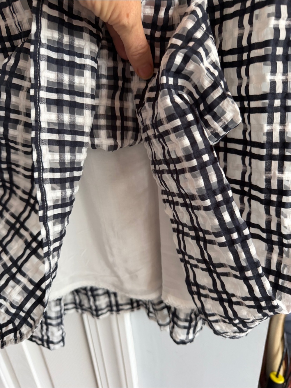 Maeve by Anthropologie navy and White Overlay Skirt Circle Midi Size 6P NWT - Picture 7 of 11